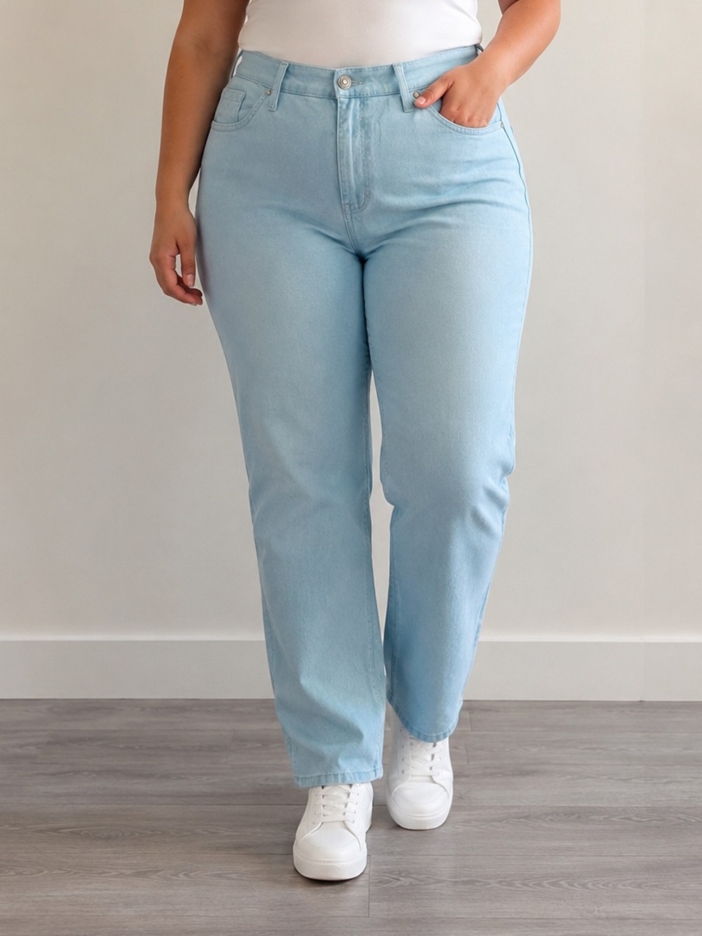 GLORIA VANDERBILT Amanda Women’s Light Blue Stretch Jeans Size 18 Long
